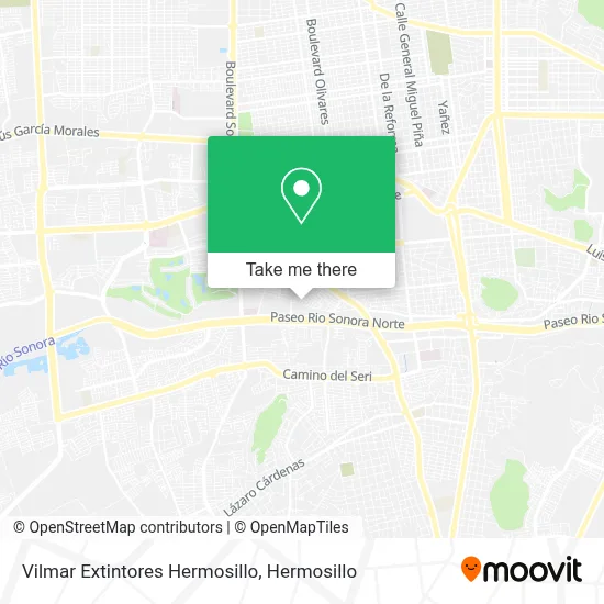 Vilmar Extintores Hermosillo map
