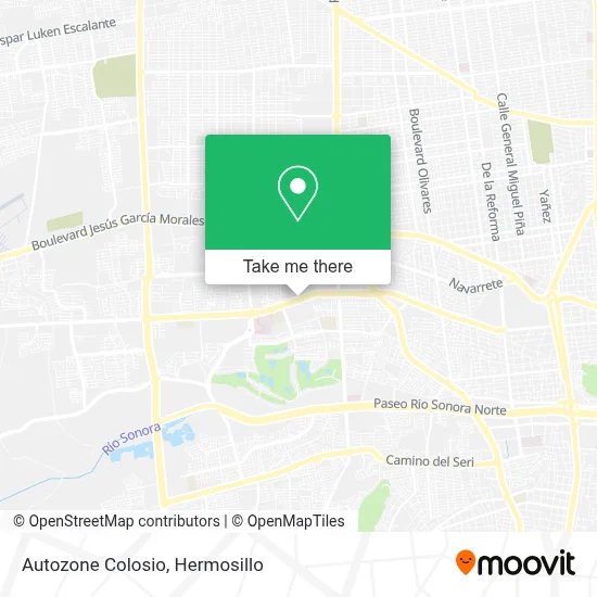 Autozone Colosio map