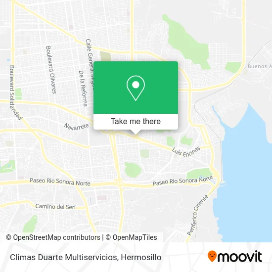 Climas Duarte Multiservicios map
