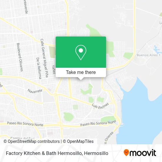 Factory Kitchen & Bath Hermosillo map