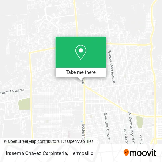 Irasema Chavez Carpinteria map