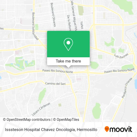 Isssteson Hospital Chavez Oncología map