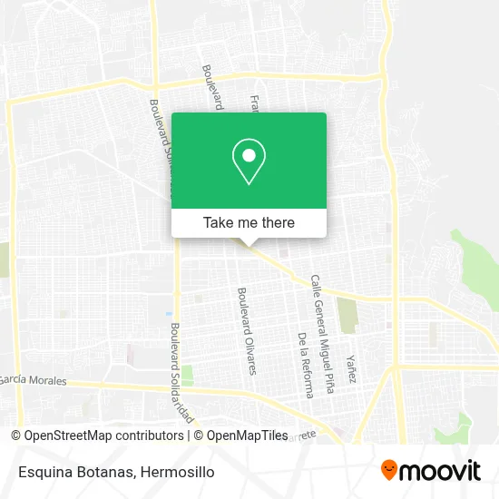 Esquina Botanas map