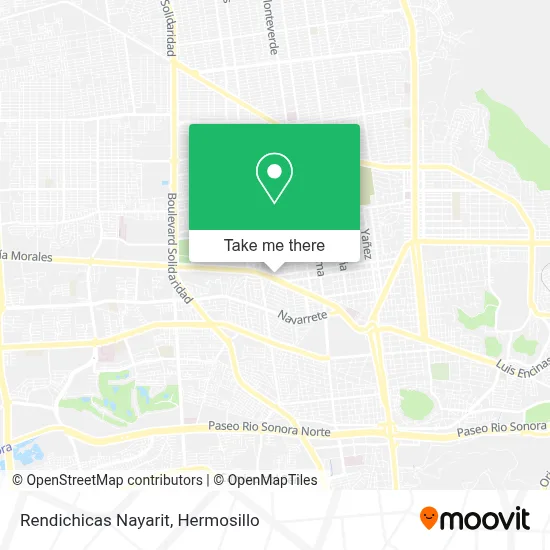 Rendichicas Nayarit map