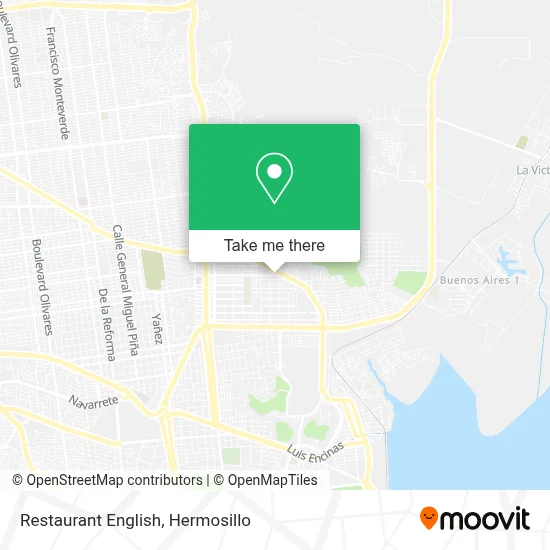 Restaurant English map