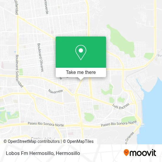 Lobos Fm Hermosillo map