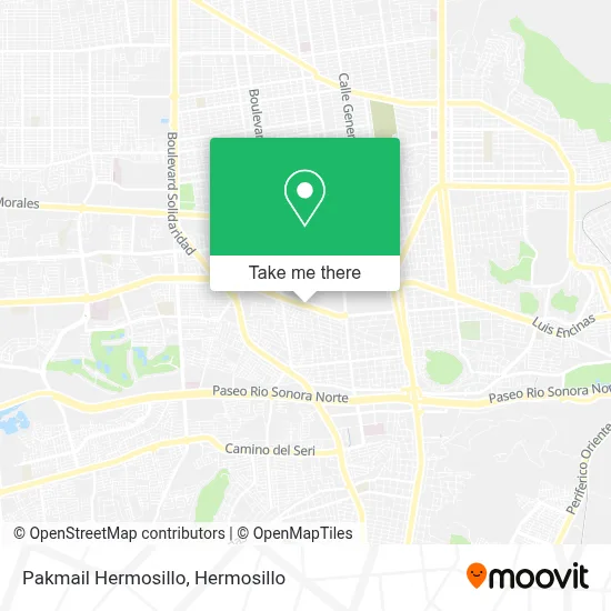 Pakmail Hermosillo map