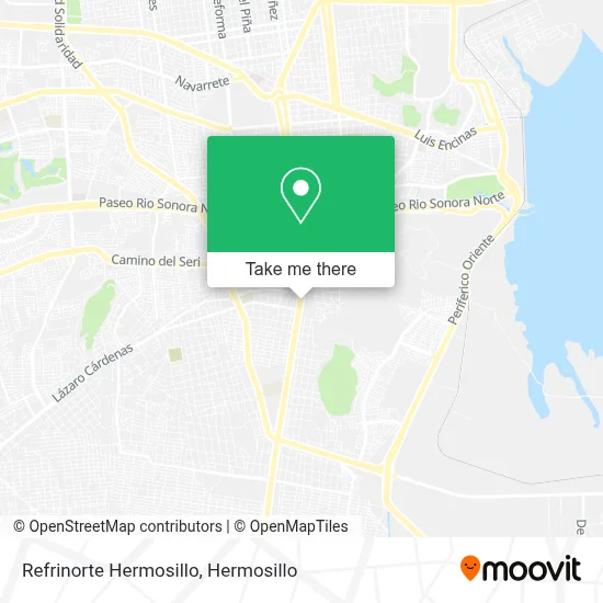 Refrinorte Hermosillo map