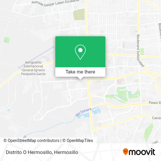 Distrito O Hermosillo map