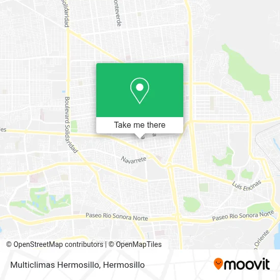 Multiclimas Hermosillo map