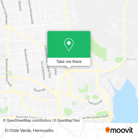 El Chile Verde map