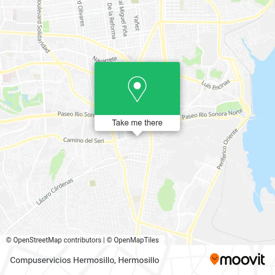 Compuservicios Hermosillo map