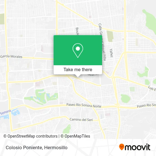 Colosio Poniente map