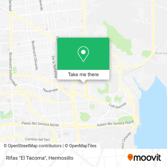 Rifas "El Tacoma" map
