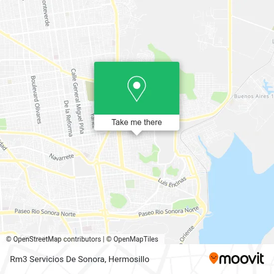 Rm3 Servicios De Sonora map