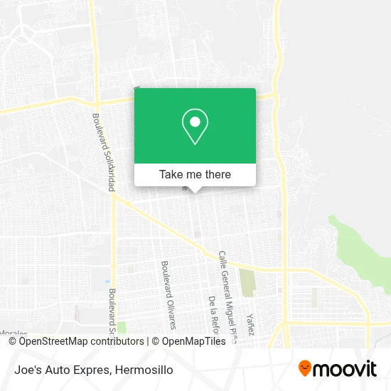 Joe's Auto Expres map