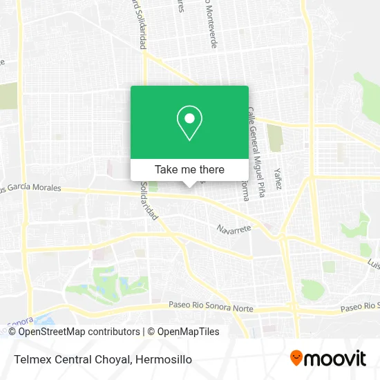Telmex Central Choyal map