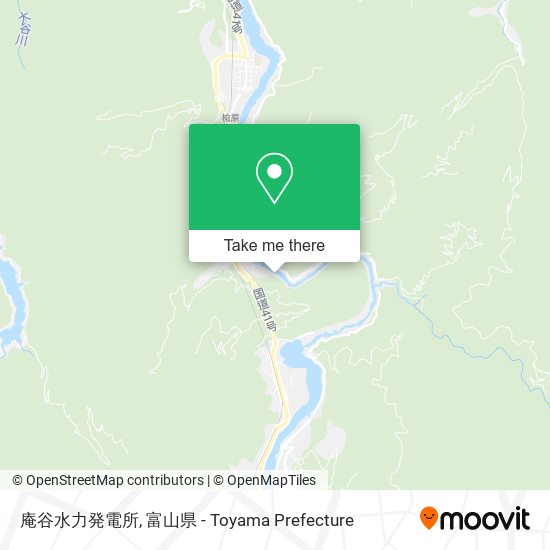 庵谷水力発電所 map