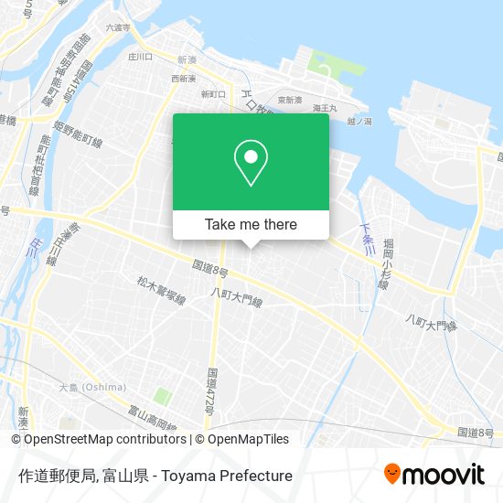 作道郵便局 map