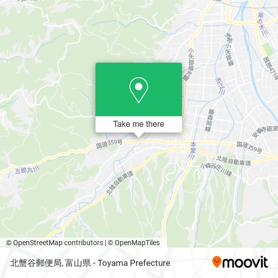 北蟹谷郵便局 map