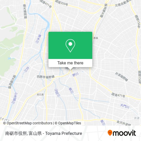 南砺市役所 map