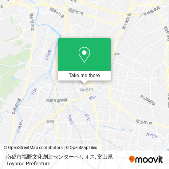 南砺市福野文化創造センターヘリオス map