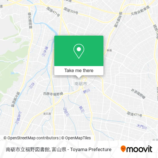 南砺市立福野図書館 map