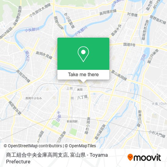 商工組合中央金庫高岡支店 map