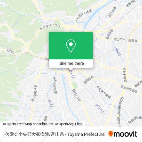 啓愛会小矢部大家病院 map