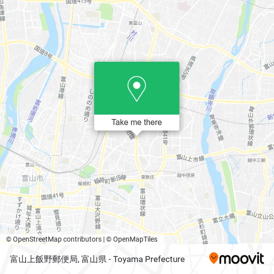 富山上飯野郵便局 map