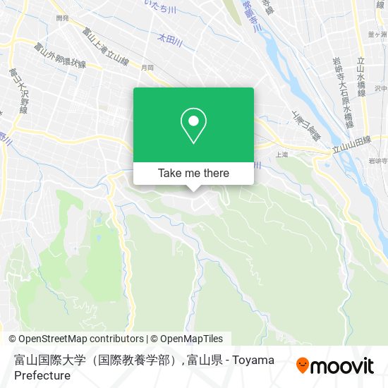 富山国際大学（国際教養学部） map