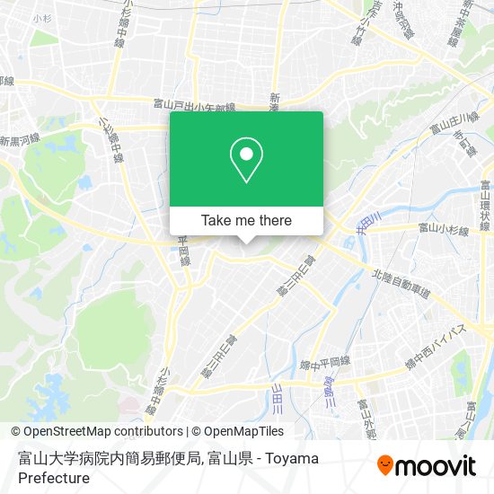 富山大学病院内簡易郵便局 map