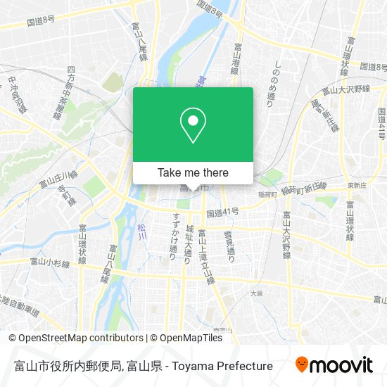 富山市役所内郵便局 map