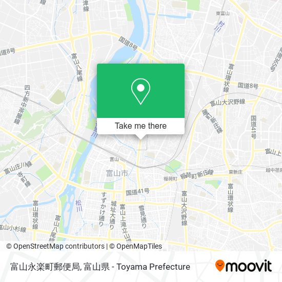 富山永楽町郵便局 map