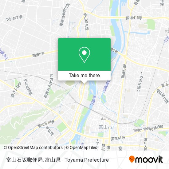 富山石坂郵便局 map