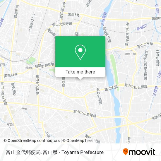 富山金代郵便局 map