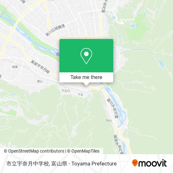 市立宇奈月中学校 map