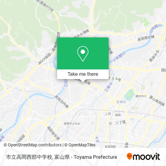 市立高岡西部中学校 map