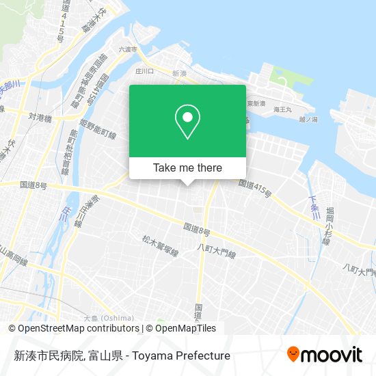新湊市民病院 map