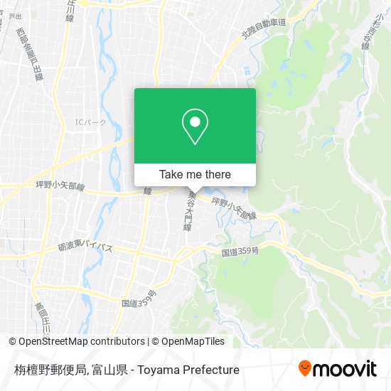 栴檀野郵便局 map