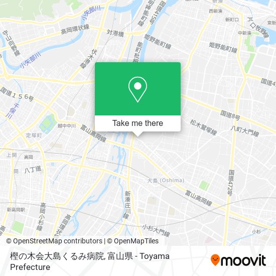 樫の木会大島くるみ病院 map