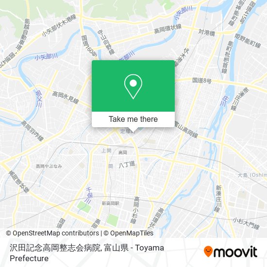 沢田記念高岡整志会病院 map