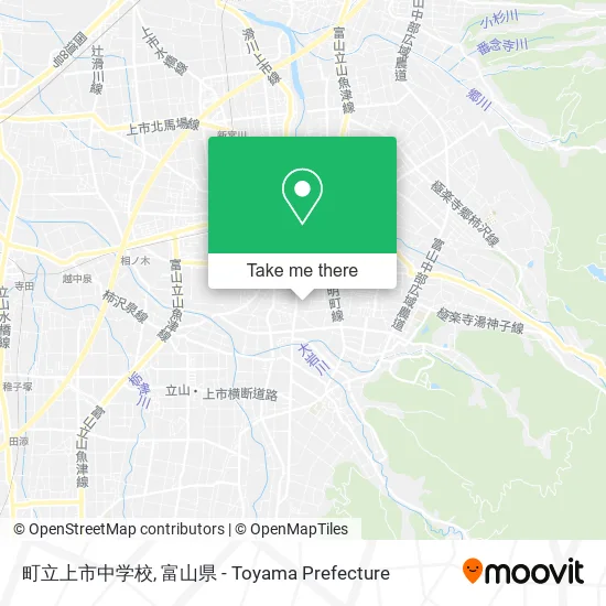町立上市中学校 map