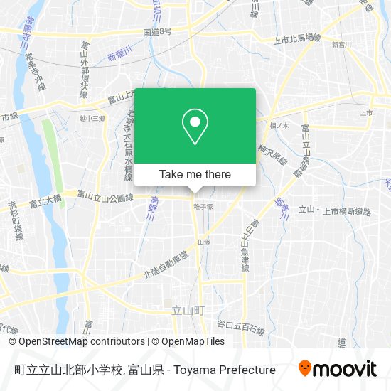 町立立山北部小学校 map