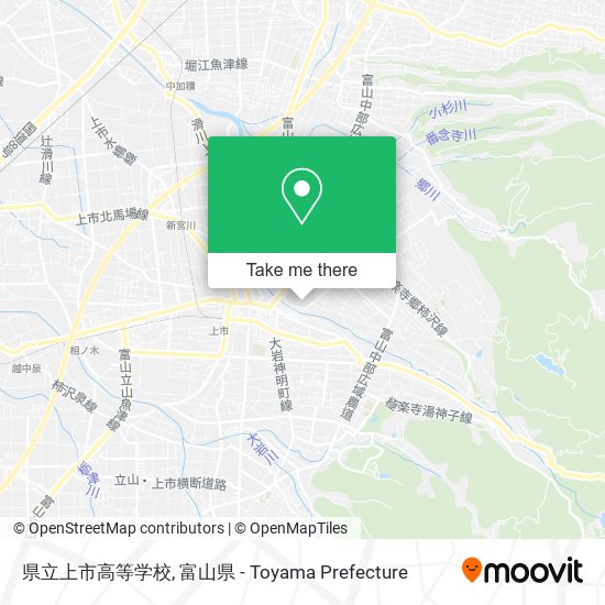 県立上市高等学校 map
