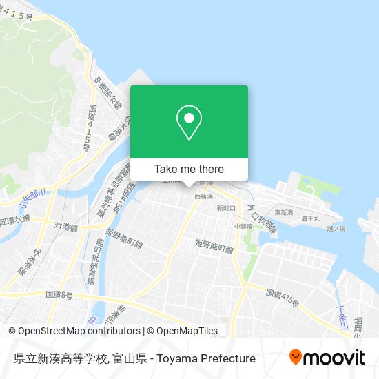 県立新湊高等学校 map