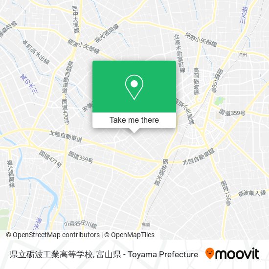 県立砺波工業高等学校 map