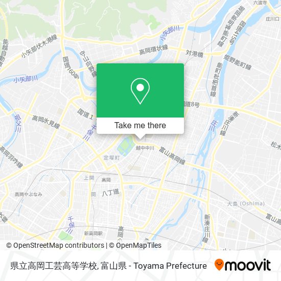 県立高岡工芸高等学校 map