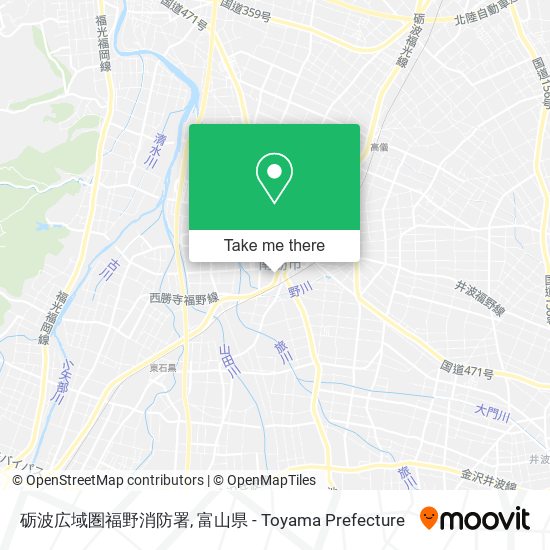 砺波広域圏福野消防署 map