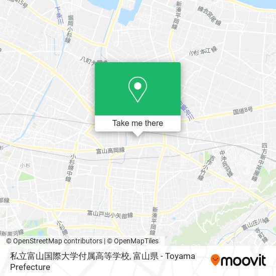 私立富山国際大学付属高等学校 map
